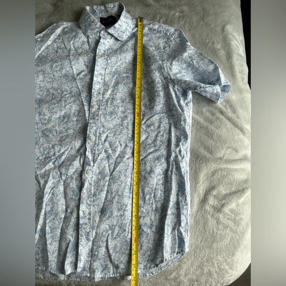 BLACK BROWN 1826 LINEN BUTTON UP DRESS SHIRT - Picture 6 of 6